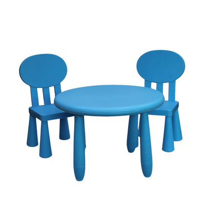 kids plastic blue table and chairs