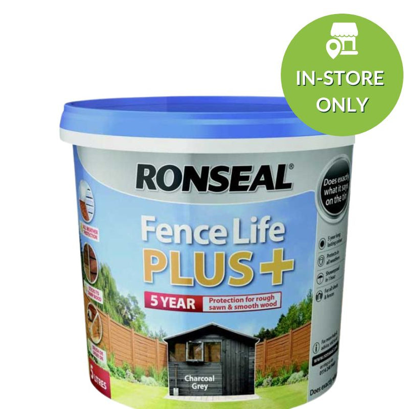 Ronseal Fence Life Plus 5L-Charcoal Grey