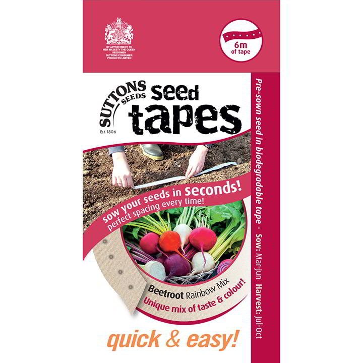 Suttons Seed Tapes Beetroot Rainbow Mix