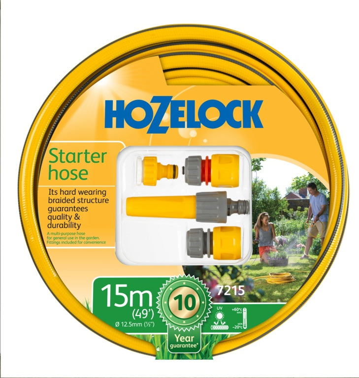 Hozelock Starter Hose & Fitting Set 15m
