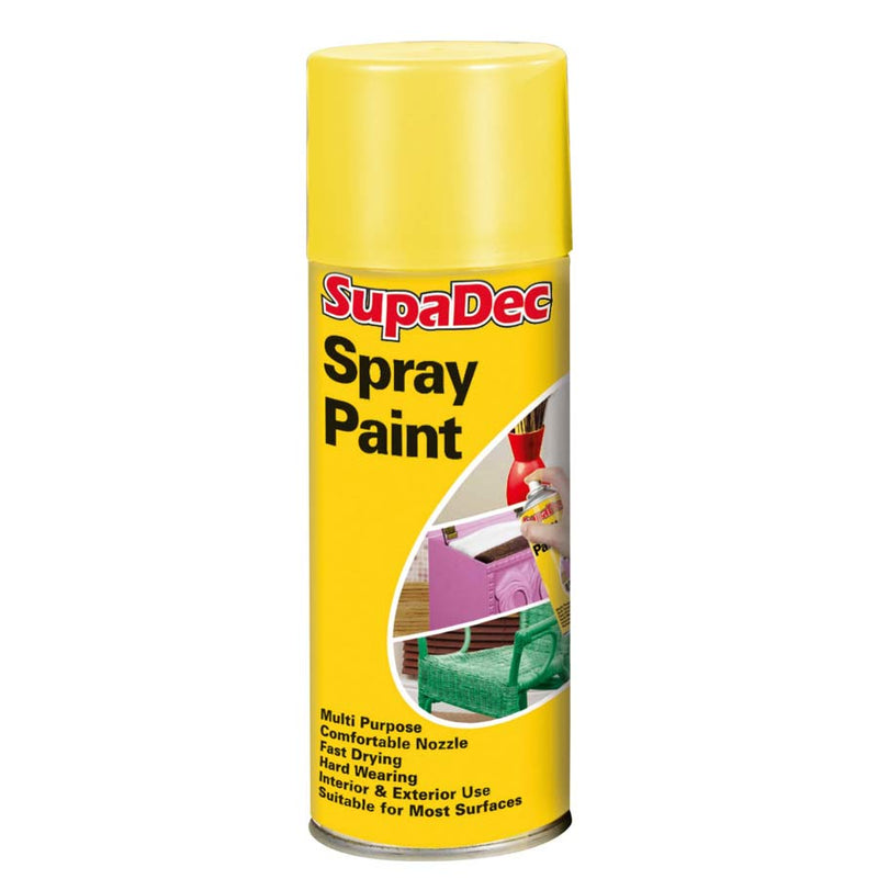 SupaDec Spray Paint 400ml Yellow