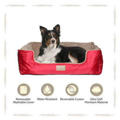 Yappy Dakota Large Dog Bed | Red - Dog Nappers Dog Beds