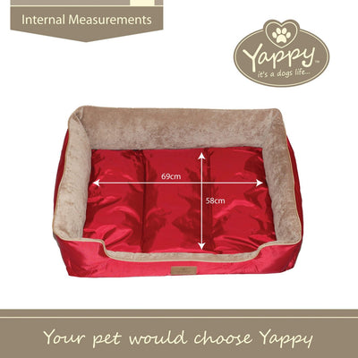 Yappy Dakota Large Dog Bed | Red