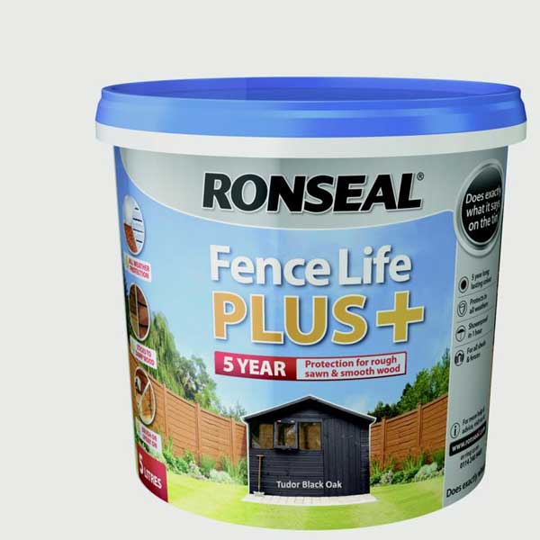 Ronseal Fence Life Plus 5L-Black Tudor