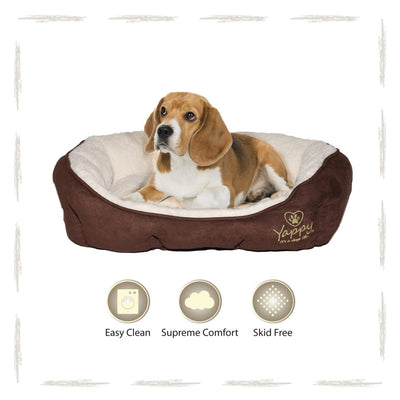 Yappy Roxy Medium Dog Bed Donut | Brown - Dog Nappers Dog Beds