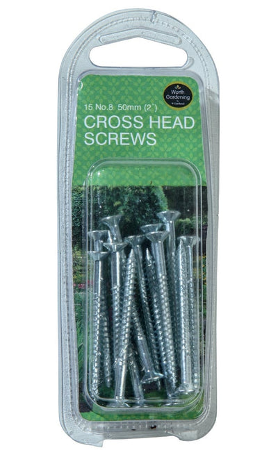 Cross Head Screws No 8 (15) - 50mm   