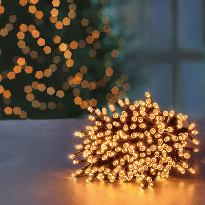 Christmas Tree Lights in Vintage Gold