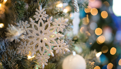 Close up of Snowflake Tree Decoration