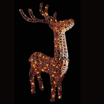 Brown Acrylic Christmas Reindeer Light Outdoor Decoration