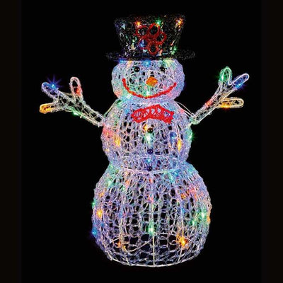 Light Up Christmas Snowman in multicolours Outdoor decoration