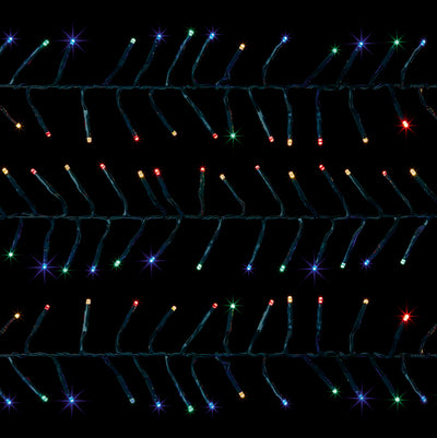 3000  Multi Coloured Cluster LED Multi Action Christmas Lights