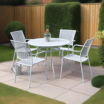 white garden furniture set
