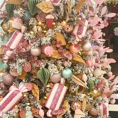 Sugarplum Swirl Delight: 30cm Candy Christmas Candy Stripe Hanging Decoration