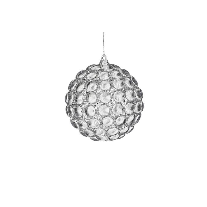 8CM Silver Bauble Assorted Pattern