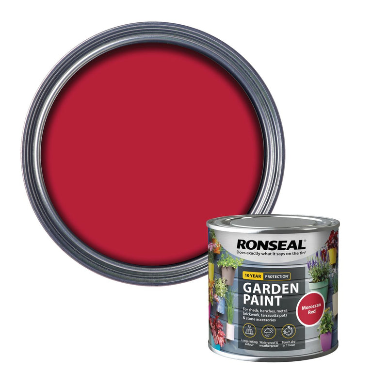 Ronseal Garden Paint 250ml Moroccan Red