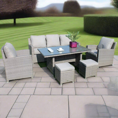 outdoor lounge set in grey
