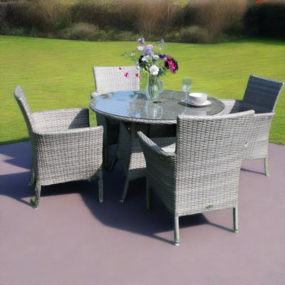 rattan 4 seater outdoor dining set