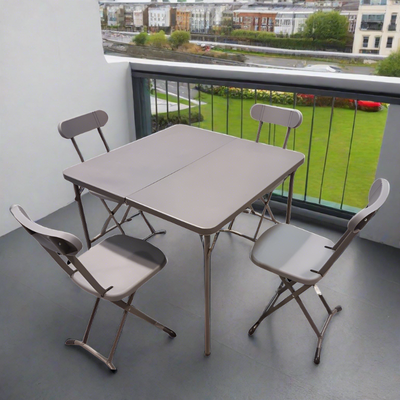 folding table and chairs
