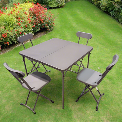 folding resin table and chairs