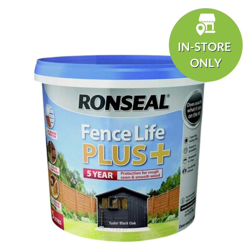 Ronseal Fence Life Plus 5L-Black Tudor
