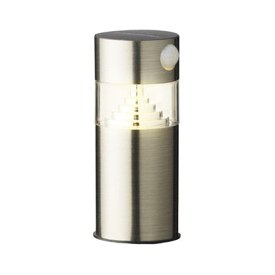 Solar Stake Light LED Steel with Brass Finish LED