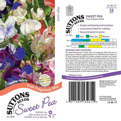Suttons Sweet Pea True Fragrance