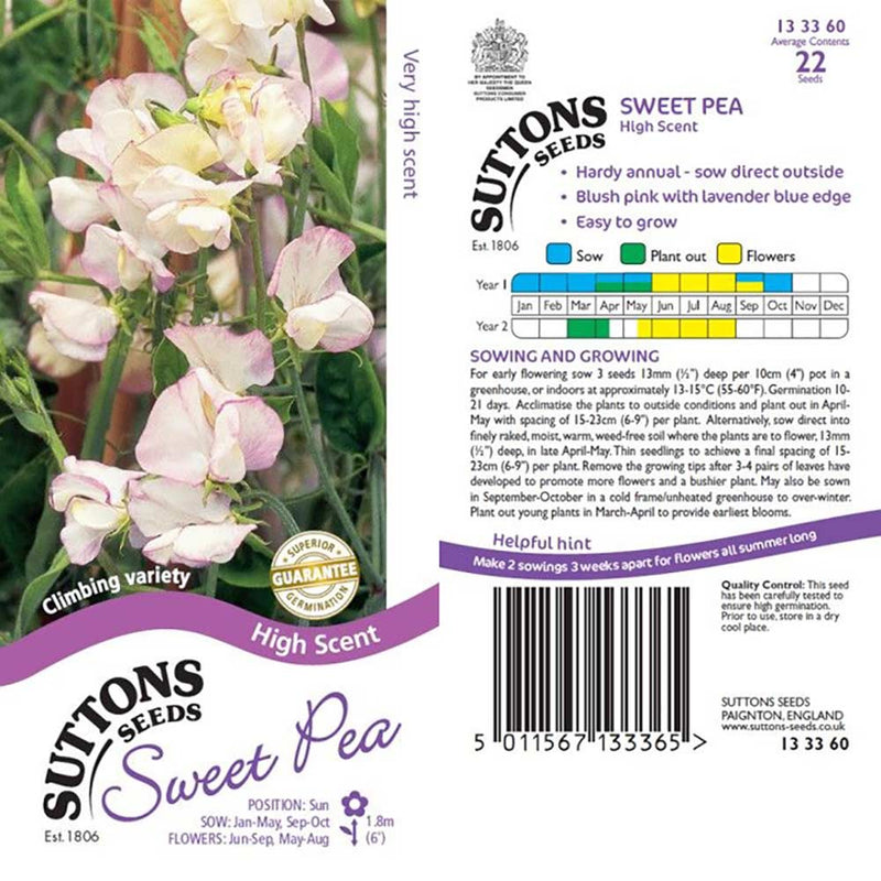 Suttons Sweet Pea High Scent
