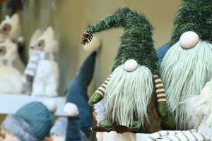 Woodland Christmas Gonks in green colours