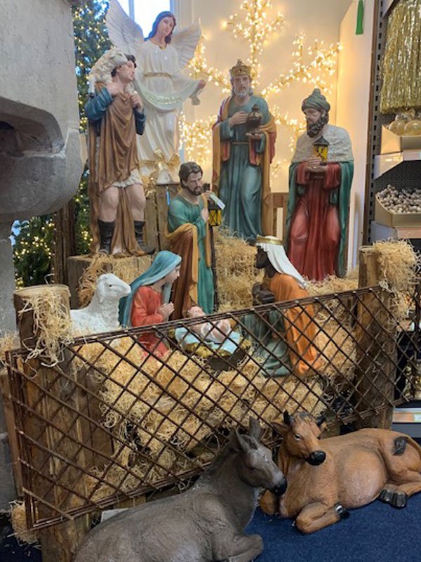 1 Metre Tall Large Nativity 11 figures on display