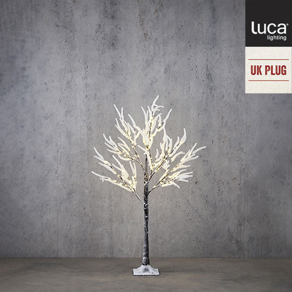 4FT Flocked Tree Warm White LED&