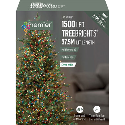 1500 Multi-Coloured LED TreeBrights Christmas Tree Lights