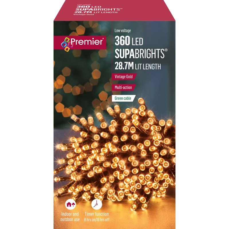 360 LED Supabrights string lights for Christmas Tree