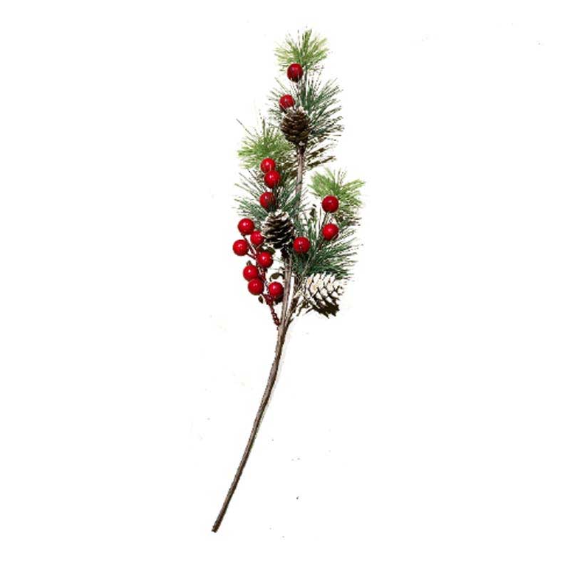 45CM Christmas Mixed Spruce Berry Stem