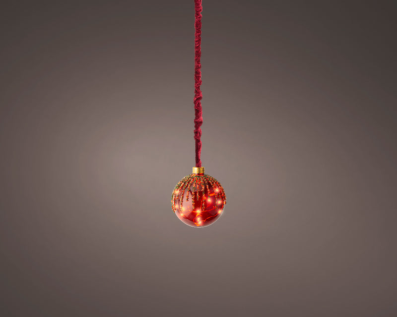 10CM Micro-LED Decorative Red Ball
