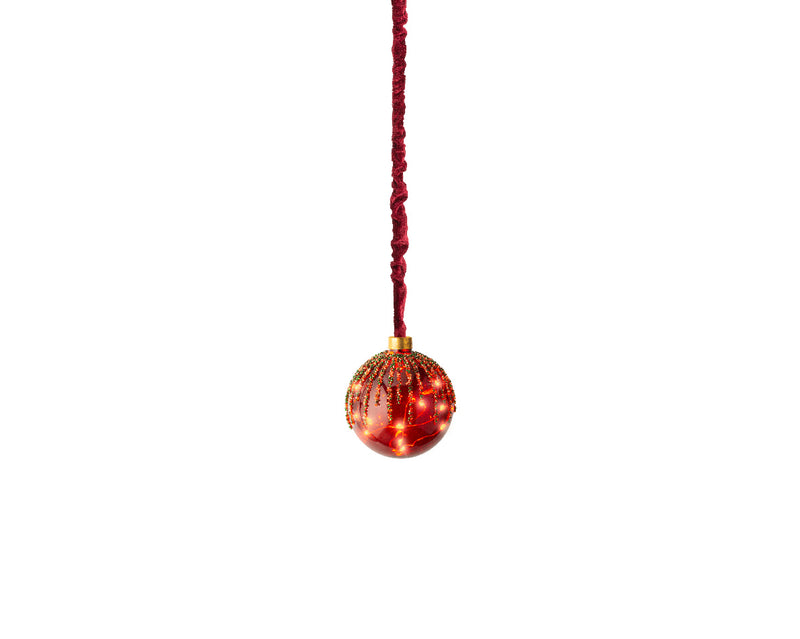 10CM Micro-LED Decorative Red Ball