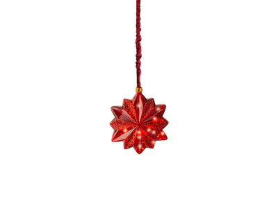 19CM Micro-LED Decorative Red Shimmering Star 