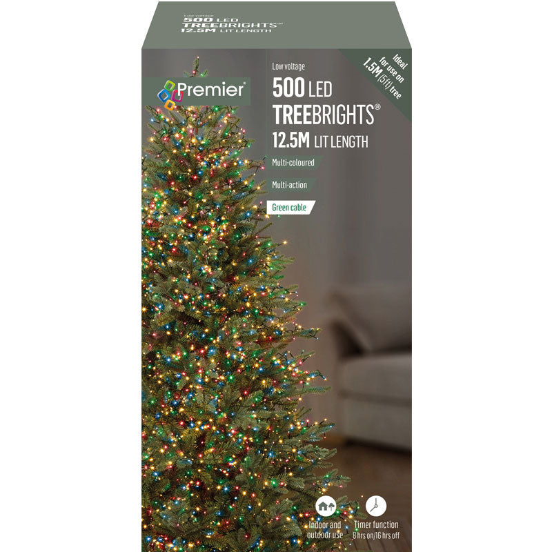 500 Multi-Coloured LED TreeBrights Christmas Tree Lights