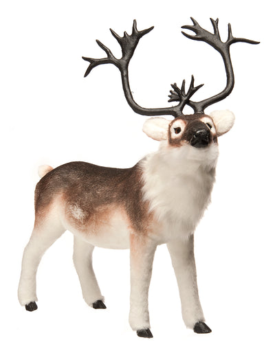 Christmas Reindeer with fur and large antlers