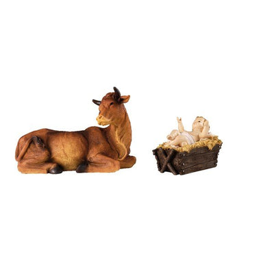 cow and baby Jesus figures
