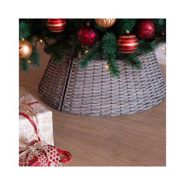 Wood Christmas Tree Ring Grey 57x28cm (For Trees Up To 6 Ft)