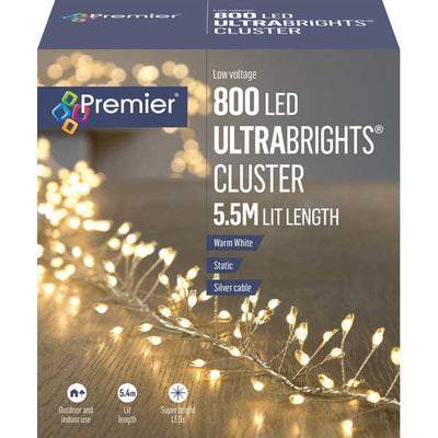 800 Warm White LED UltraBrights Cluster