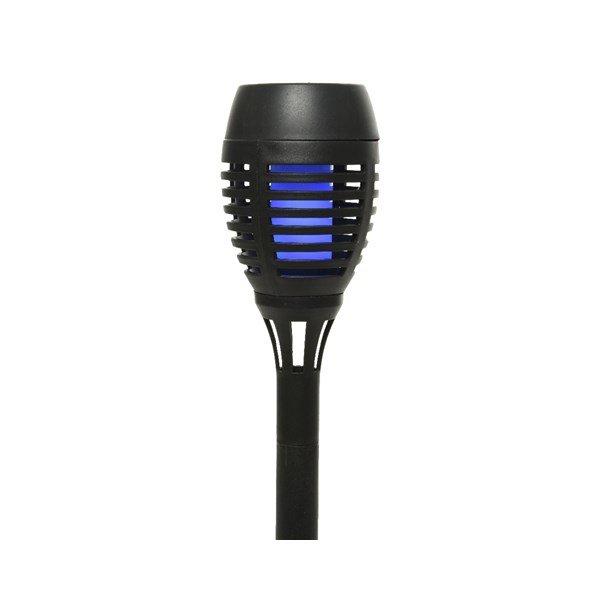 Solar Stake Light-Black With Blue Flame 