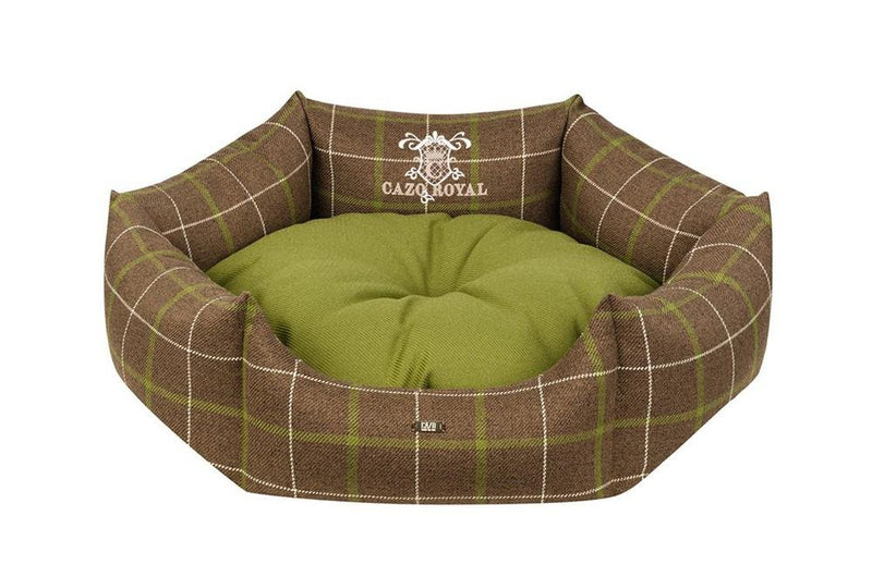 Cazo Royal Line Dog Bed Round | Green - Dog Nappers Dog Beds