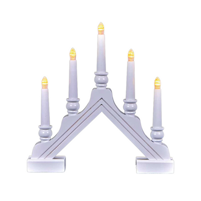 White Candle Bridge with 5 candles