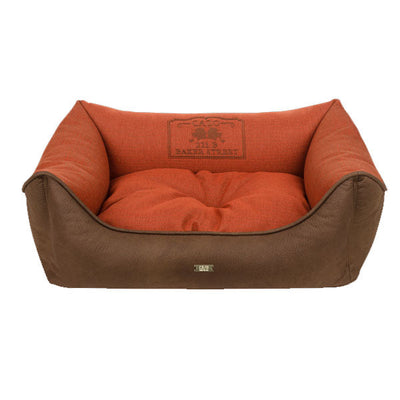 Cazo Baker Street Dog Bed | Orange | Small
