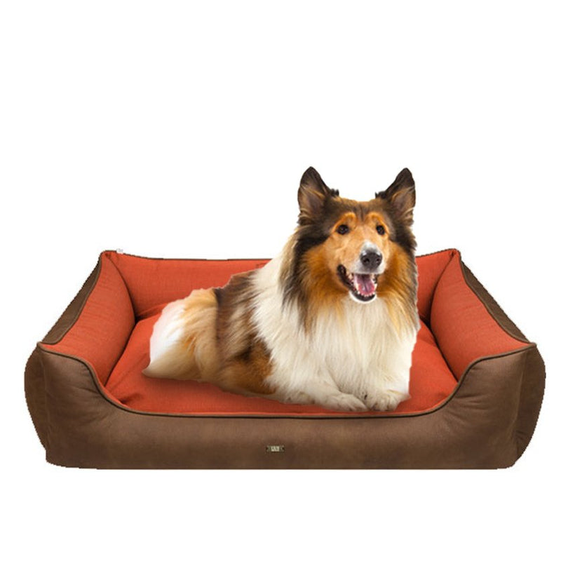 Cazo Baker Street Dog Bed | Orange | Large