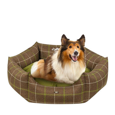 Cazo Royal Line Dog Bed Round | Green | Large