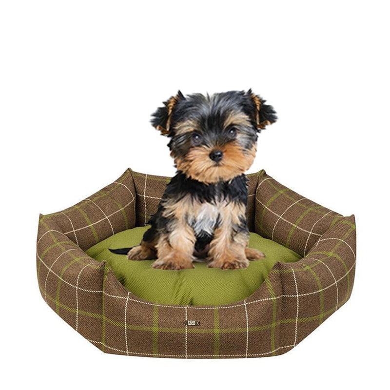 Cazo Royal Line Dog Bed Round | Green | Small