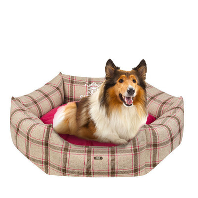 Cazo Royal Line Dog Bed Round | Pink | Large