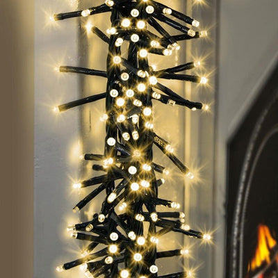 3000 Warm White Cluster LED Multi Action Christmas Lights